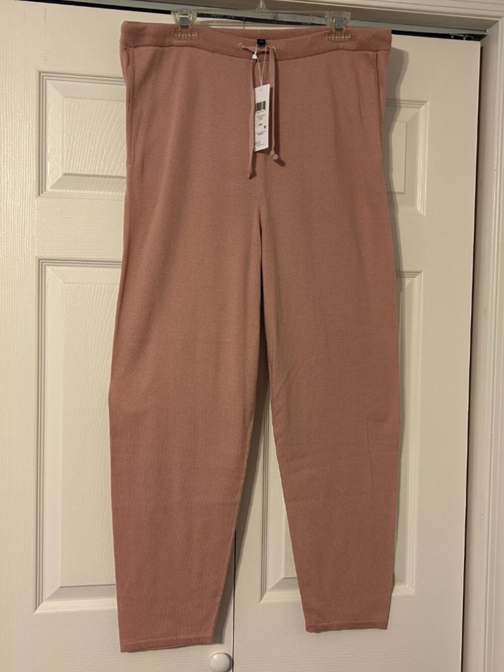 NWT EILEEN FISHER Sz M Powder Knit Blush Pink Soft Jogger Pants NEW